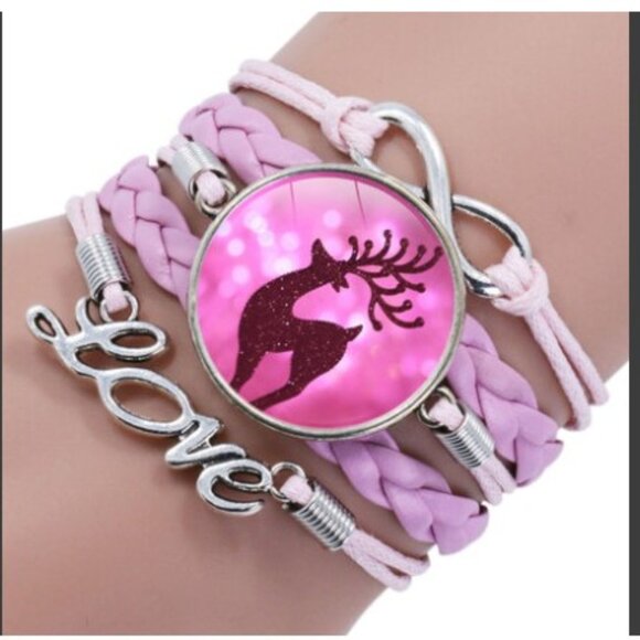 Reindeer Holiday Wrap Bracelet - Picture 2 of 2
